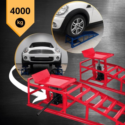 Podnośnik hydrauliczny rampy 2x 2000 kg regulowane auto serwis warsztat Podnośnik hydrauliczny rampy 2x 2000 kg regulowane auto serwis warsztat