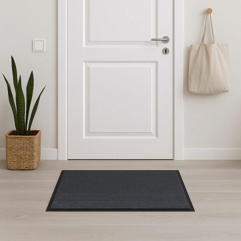 Wycieraczka do butów wejściowa pod drzwi 80x120 cm Yolanda szara