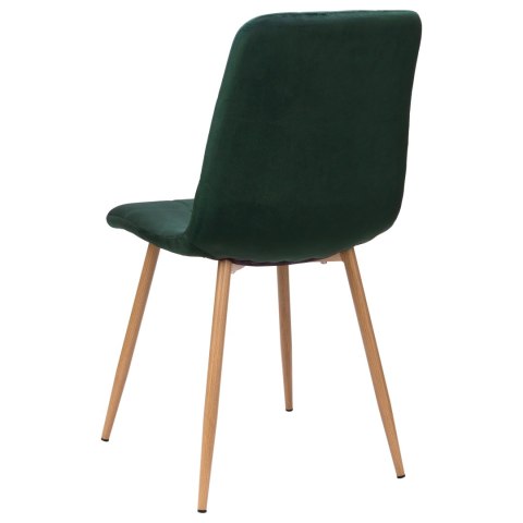 Krzesło welurowe MONTANA VELVET ciemnozielone