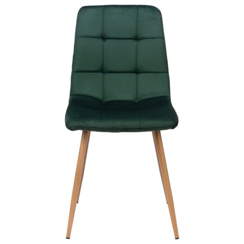 Krzesło welurowe MONTANA VELVET ciemnozielone