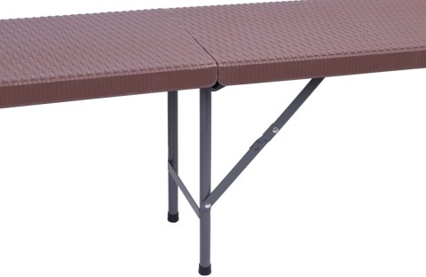 Ławka cateringowa składana RATTAN brązowa