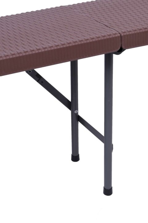 Ławka cateringowa składana RATTAN brązowa