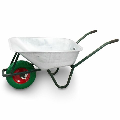 Taczka budowlana 100l 250kg z kołem pu 40cm stalowa misa lekka Taczka budowlana 100l 250kg z kołem pu 40cm stalowa misa lekka